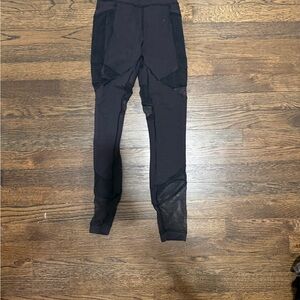 Black Mesh Panel Leggings